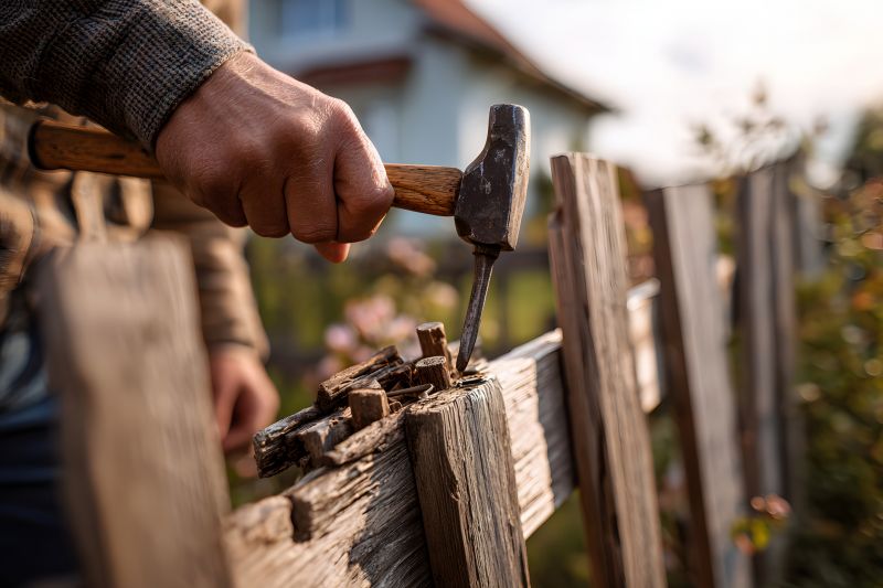 Fence Repair in Summer